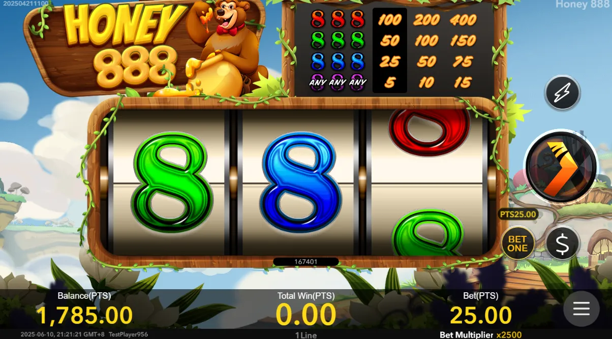 Honey 888 demo